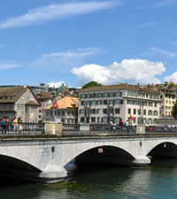 Der Hauptort des Kantons Zürich in der Schweiz