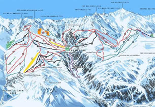 Karte Skistation Pas de la Casa - Grau Roig 