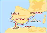 Reiseroute ansehen Mittelmeer