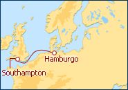 Reiseroute ansehen Minikreuzfahr Hamburg - Southampton