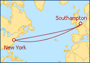 Reiseroute ansehen Transatlantik New York - New York