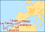 Reiseroute ansehen Marokko und die Kanaren