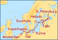 Reiseroute ansehen Baltikum und Wei�e N�chte
