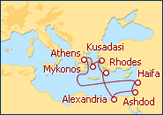 Reiseroute ansehen Heiliges Land und �gypten
