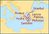Reiseroute ansehen Griechische Inseln und T�rkei