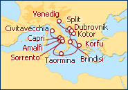 Reiseroute ansehen Adriatische K�ste