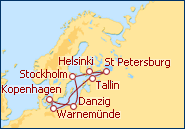 Reiseroute ansehen Ostsee 1 mit AIDAblu