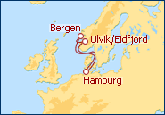 Reiseroute ansehen Nordeuropa 2 mit AIDAluna