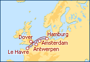 Reiseroute ansehen Nordeuropa 1 mit AIDAluna