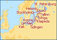 Reiseroute ansehen Metropolen der Ostsee