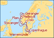Reiseroute ansehen Wildromantisches Norwegen