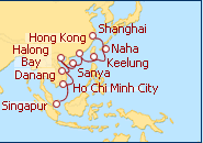 Reiseroute ansehen Die Metropolen Asiens