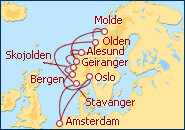 Reiseroute ansehen Norwegische Fjorde