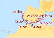 Reiseroute ansehen Mittelmeer 18 mit AIDAvita