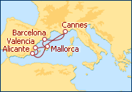 Reiseroute ansehen Mittelmeer 20 mit AIDAvita