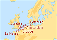 Reiseroute ansehen Nordeuropa 1 mit AIDAmar