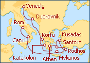 Reiseroute ansehen Abenteuer Mittelmeer