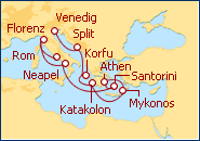 Reiseroute ansehen Mittelmeer & Griechische Inseln