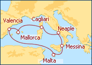 Reiseroute ansehen Empress da Valencia