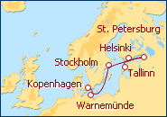 Reiseroute ansehen Baltische Kapitale