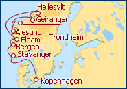 Reiseroute ansehen Nordeuropa und Fjorde