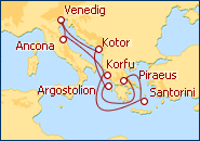 Reiseroute ansehen �stliches Mittelmeer 5 