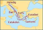 Reiseroute ansehen Griechische Inseln und T�rkei