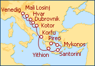 Reiseroute ansehen Griechenland und Kroatien I