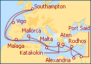Reiseroute ansehen �gypten und die Griechischen Inseln