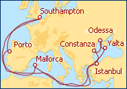 Reiseroute ansehen Schwarzes Meer und der Glanz T�rkeis