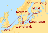 Reiseroute ansehen Von Stockholm nach Dover