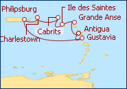Reiseroute ansehen Leeward Inseln: Hin- und Zur�ck ab St. Maarten