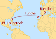 Reiseroute ansehen Transatlantik