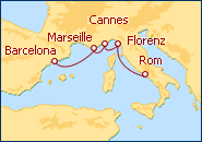 Reiseroute ansehen Westliches Mittelmeer 