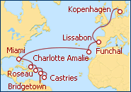 Reiseroute ansehen Transatlantik
