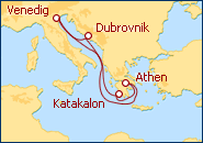 Reiseroute ansehen Venedig und Griechenland