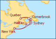 Reiseroute ansehen Kanada und Neuengland