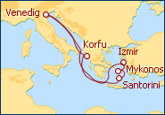Reiseroute ansehen Griechische Insel und T�rkei