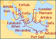 Reiseroute ansehen Exploraci�n a Tierra Santa