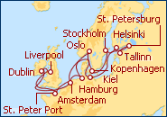 Reiseroute ansehen Sch�tze der Kelten und der Ostsee