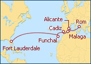 Reiseroute ansehen Trasnsatl�ntico