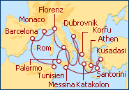 Reiseroute ansehen Imperio Mediterraneo III