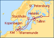 Reiseroute ansehen Juwelen der Ostsee 