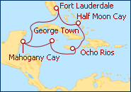 Reiseroute ansehen Caribe Occidental