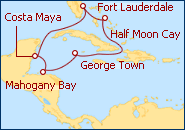 Reiseroute ansehen Caribe Occidental