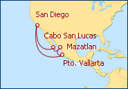 Reiseroute ansehen Mexikanische Riviera