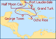 Reiseroute ansehen Caribe del Sur III