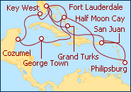 Reiseroute ansehen Sur del Caribe III