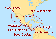Reiseroute ansehen Panamakanal zu Weihnachten und Neujahr