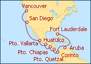 Reiseroute ansehen Panamakanal
